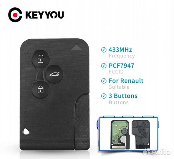 Ключ карта renault Megane 2 Scenic 2
