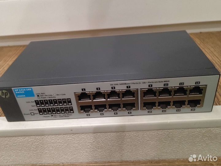 Коммутатор hp 1410-16g