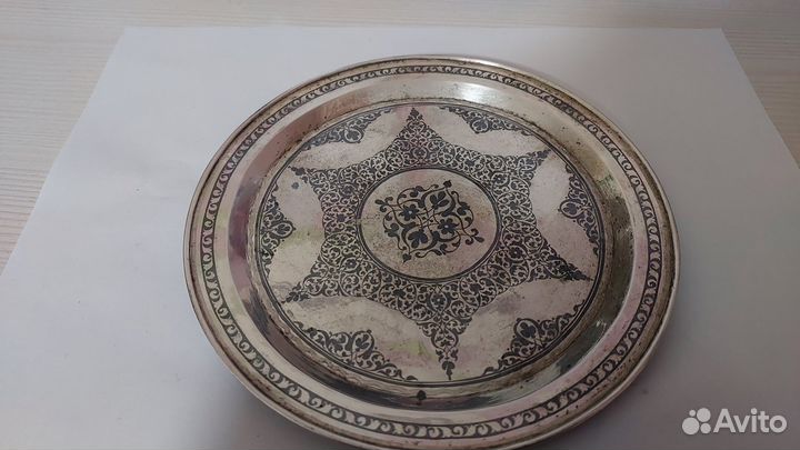 Серебряный поднос Кубачи