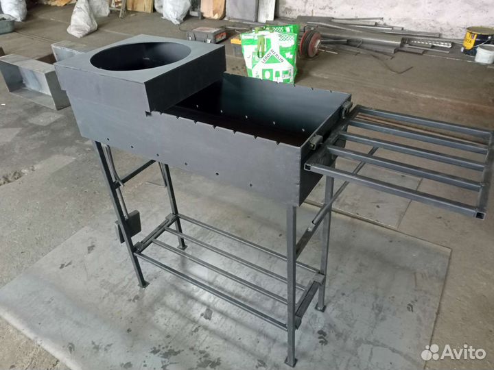 Мангал с полкой разборный