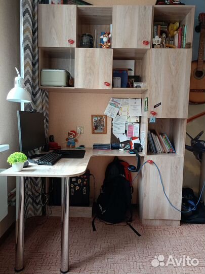 Стол письменный компьютерный угловой пенал шкаф