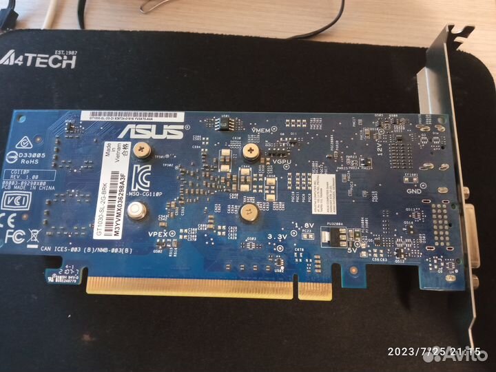 Видеокарта gt1030 asus 2gb (gddr5)