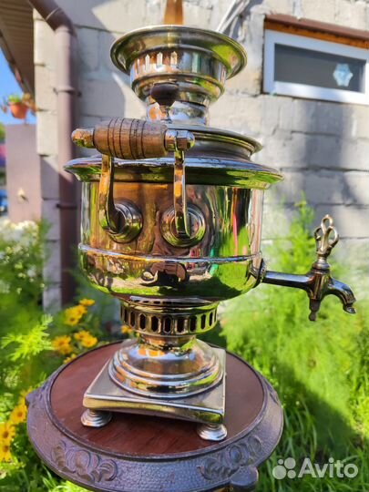 Самовар старинный на дровах. Салищев