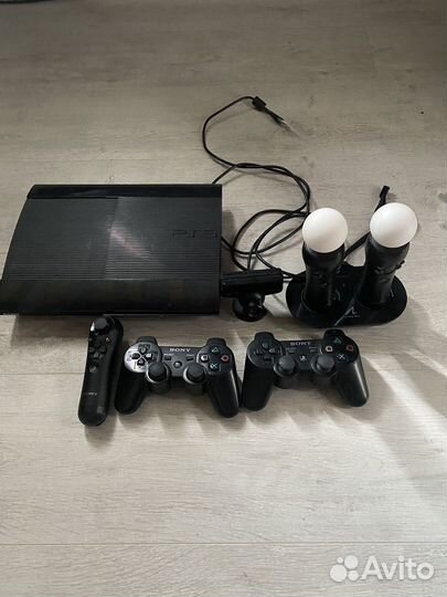Sony playstation 3 super slim + 9 игр в комплекте