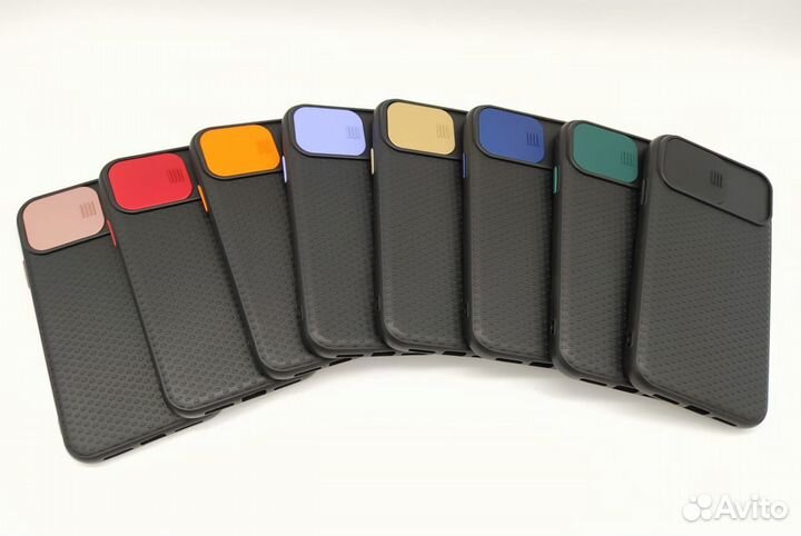 Чехол силиконовый Slide camera для iPhone