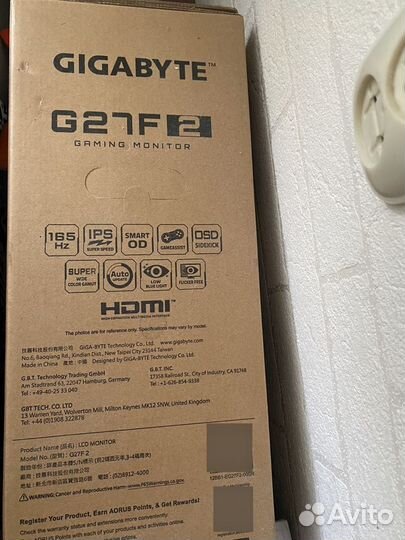 Монитор gigabyte G27F2