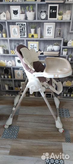 Стульчик для кормления happy baby wingy(brown)