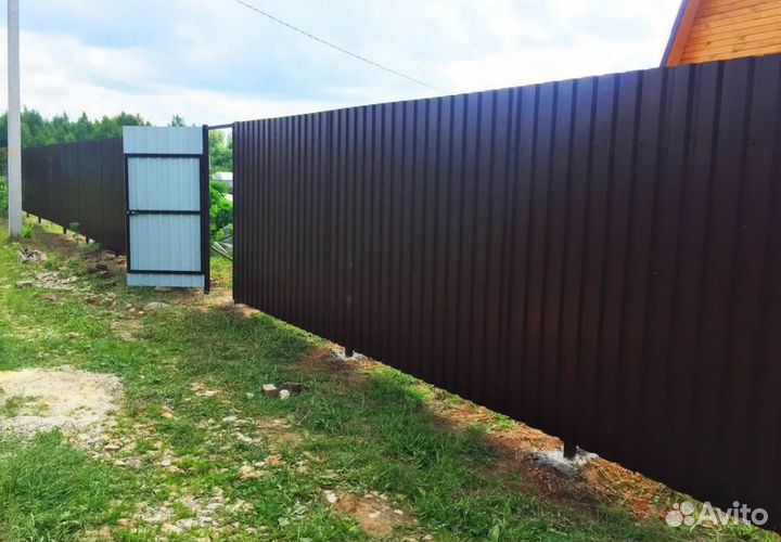 Забор из профлиста ,калитки качественно