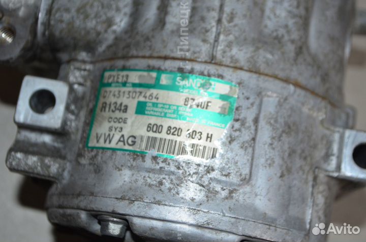 Компрессор кондиционера 1.2 1.4 tdi Polo 4 Fabia