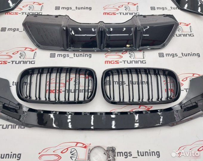 Обвес MP на BMW X6 F16 Черный глянец + Решетка