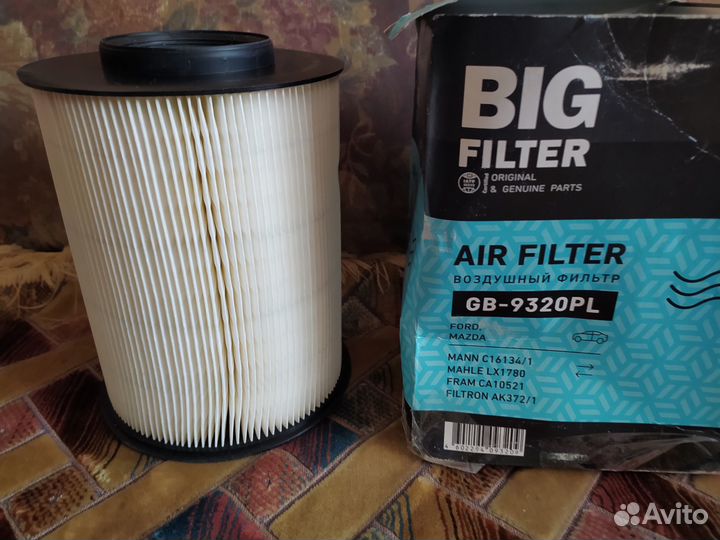Фильтр воздушный GB-9320PL, Форд, Вольво, Мазда