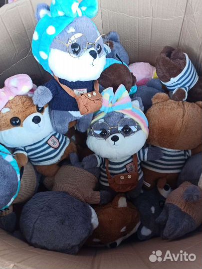 Мягкая игрушка собачка Шиба-Ину 30-32см. Опт и роз