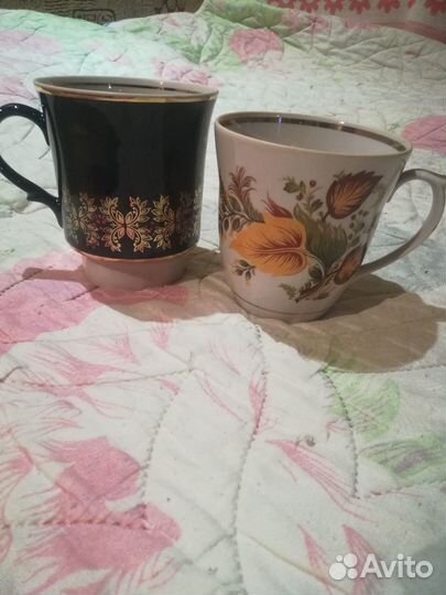 Гигантские бокалы и небольшой бокал, винтаж (СССР)