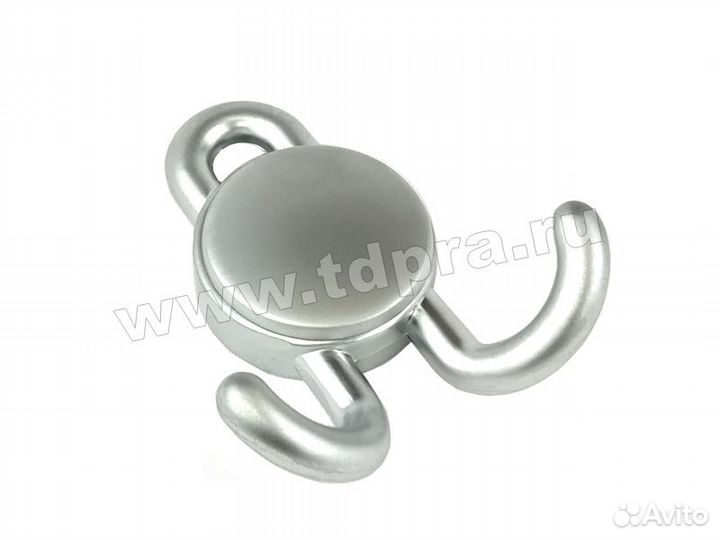 Крючок двухрожковый 321 замак хром матовый C321Z.0