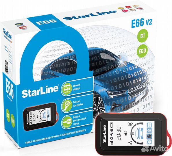 StarLine E66 v2 ECO Брелок + Управление с телефона