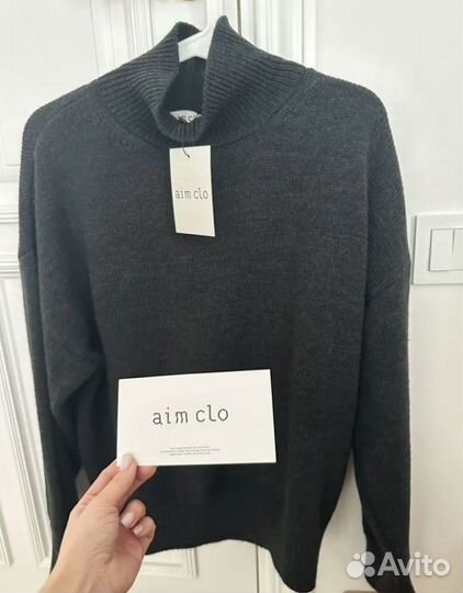 Свитер aim clo новый антрацит