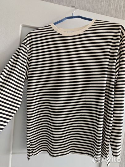 Лонгслив в полоску Mango+рубашка