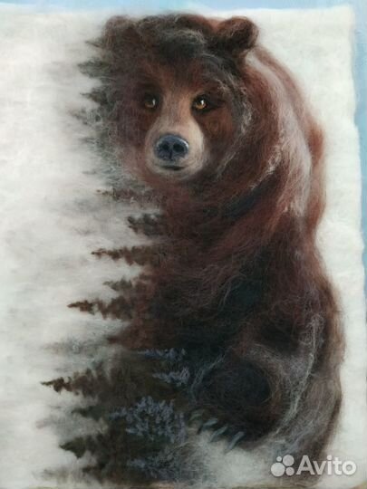 Картины шерстью