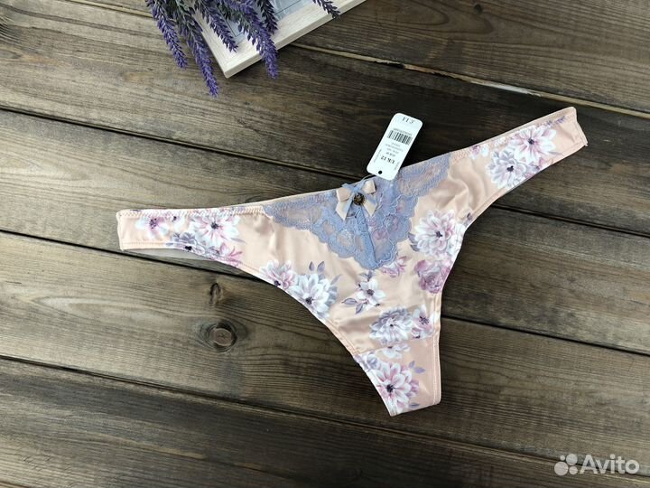 Трусы женские стринги цветочный принт Англия