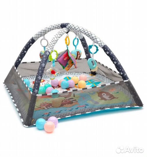 Детский развивающий коврик с игрушками