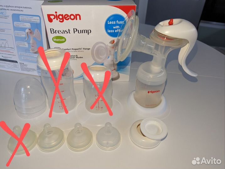 Молокоотсос ручной двухфазный Pigeon breast pump