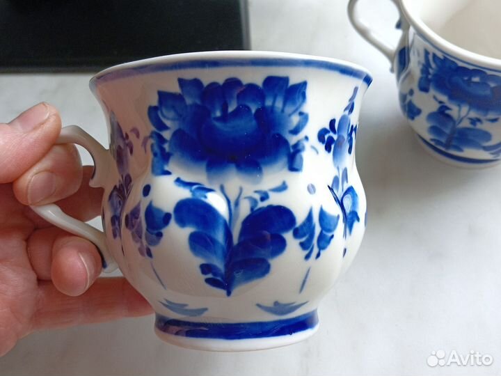 Чайные чашки гжель