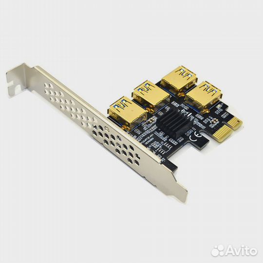 RiserCard PCI Express от1до4 USB3.0 Adapter HUB