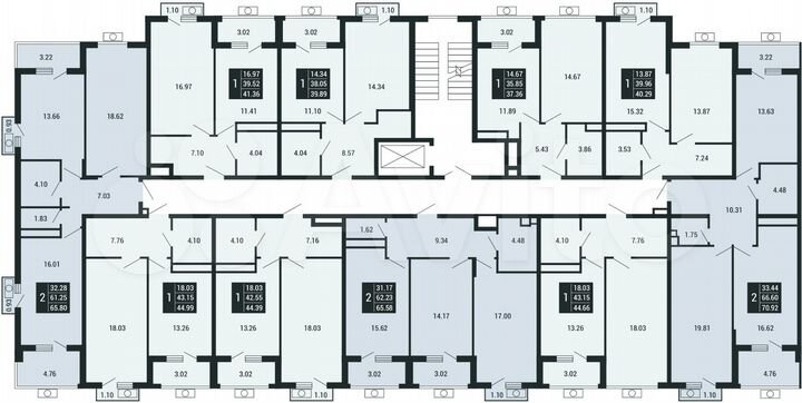 1-к. квартира, 44,4 м², 4/4 эт.