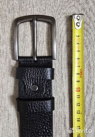 Мужской кожаный ремень, цвет чёрный, 45мм, Россия