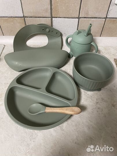 Набор детской силиконовой посуды