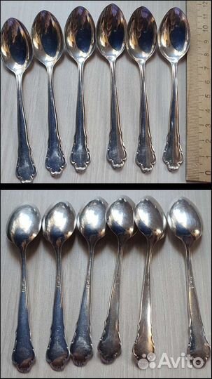 Серебро Ложки набор из 6 шт кофейные