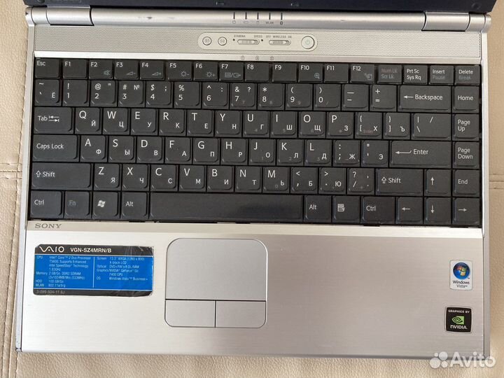 Ноутбук sony vaio VGN-SZ4MRN/B