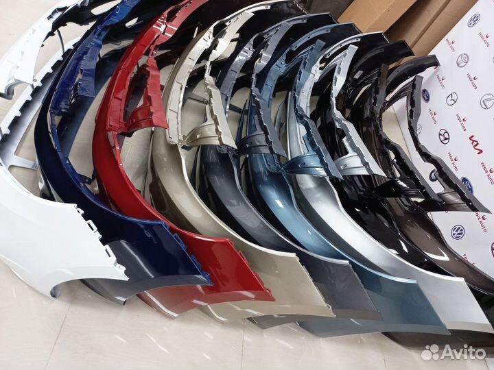 Бампер Рио 3 крашеный Рестайлинг