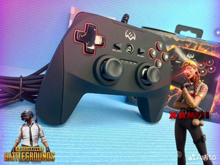 Геймпад проводной С виброотдачей sven