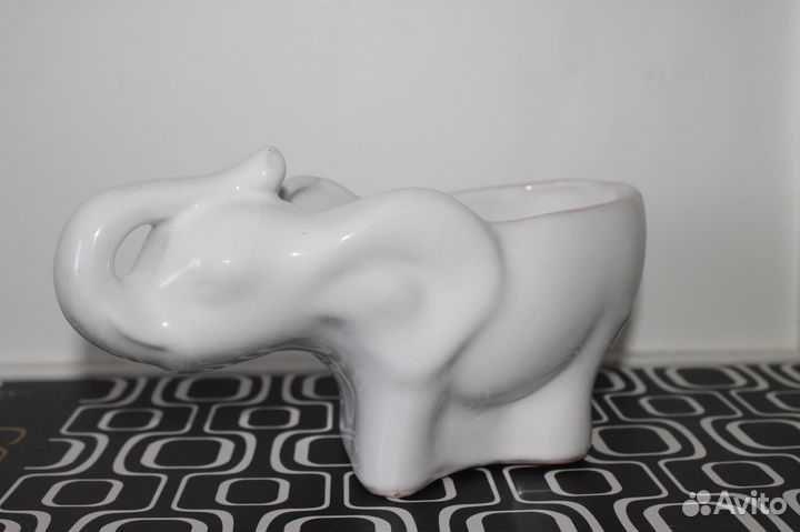 Слон конфетница вазон Бегемот кашпо фарфор