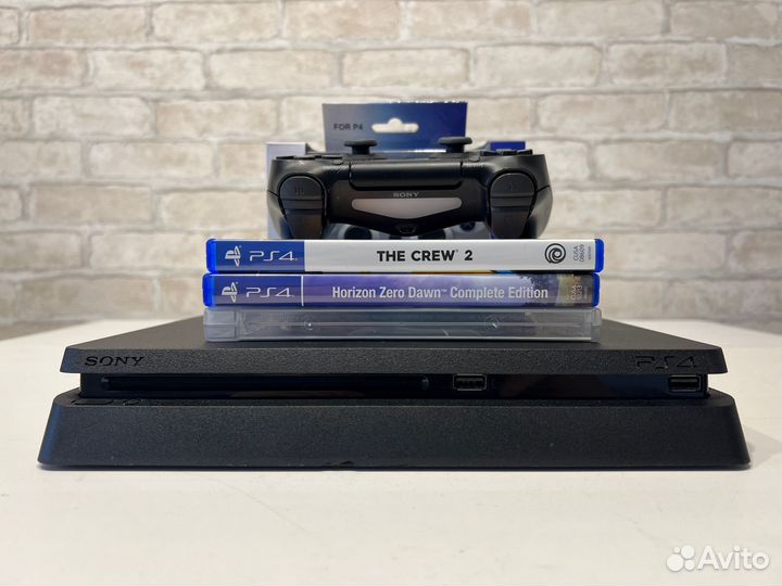 PS4 Slim 1000Gb + Игры