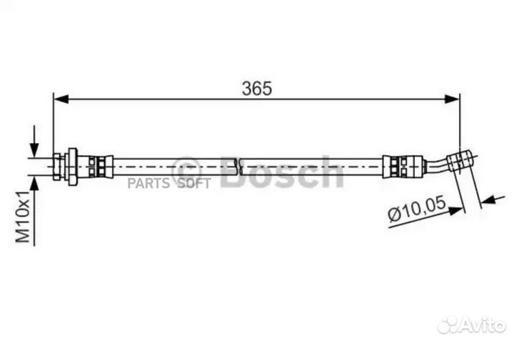 Bosch 1987481499 1 987 481 499 шланг тормозной зад