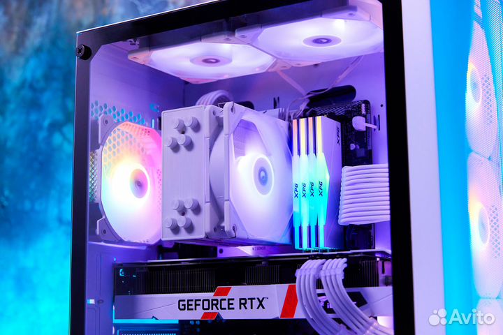 Игровой пк в белом корпусе: RTX 3060Ti / Core i7