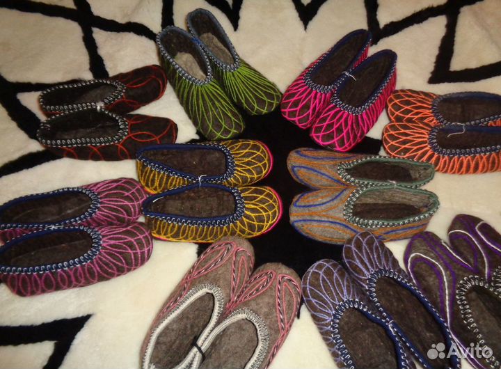 Новые Тапочки войлочные натуральная шерсть