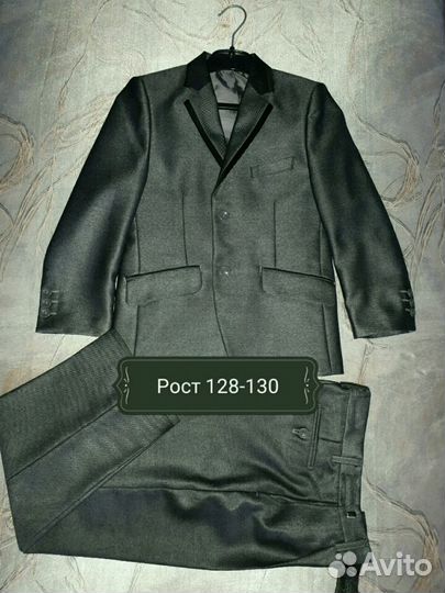 Костюм серый школьный (пиджак,брюки)