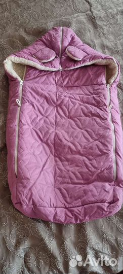 Зимний конверт в коляску на овчине