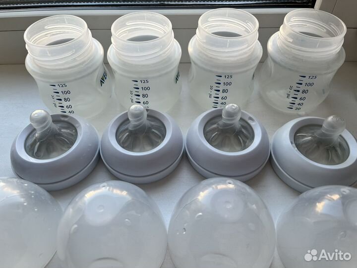 Бутылочки Avent Natural 125 мл/Молокоотсос ручной