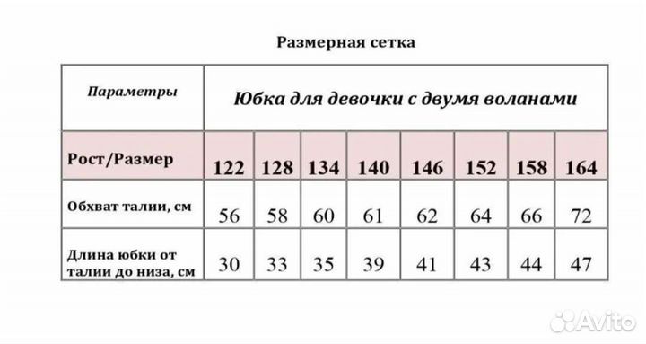 Юбка школьная для девочки с воланами