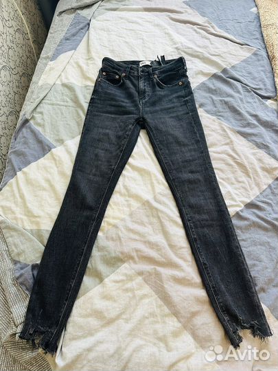 Черные джинсы zara 34