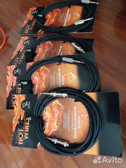 Шнур, кабель для гитары 10 feet (по 3м 4шт)