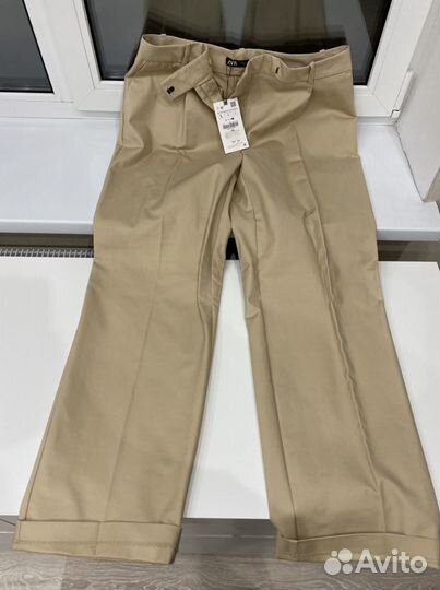 Брюки zara бежевые новые