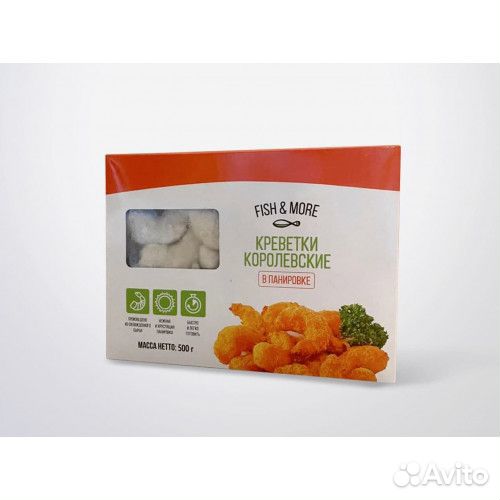 Креветки королевские в панировке 500г