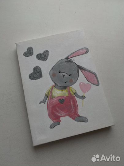 Зайчики картины в детскую