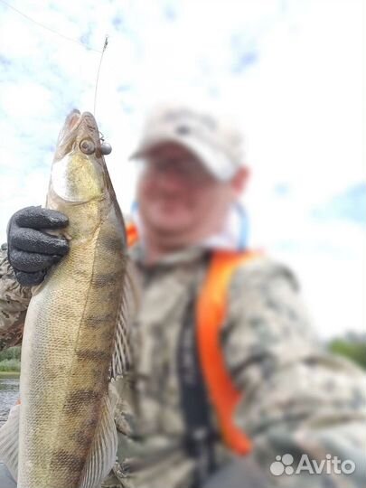 Снасть для ловли судака на течении. Хищная резинка