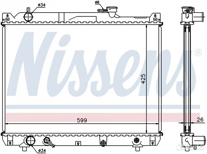 Радиатор охлаждения двс suzuki grand escudo (1998)